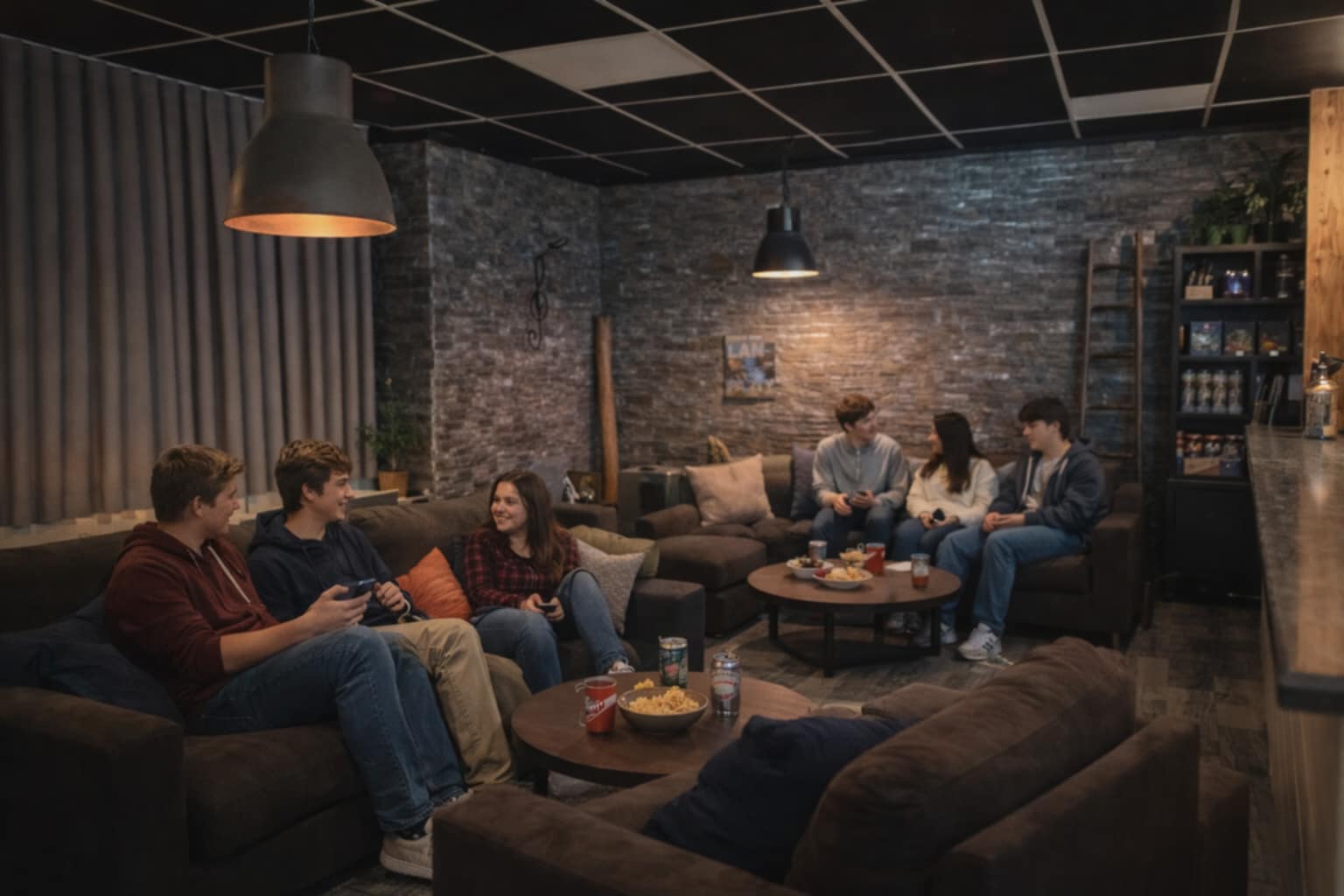 Spelrum och källarunderhållning hos Vedeldspizzan